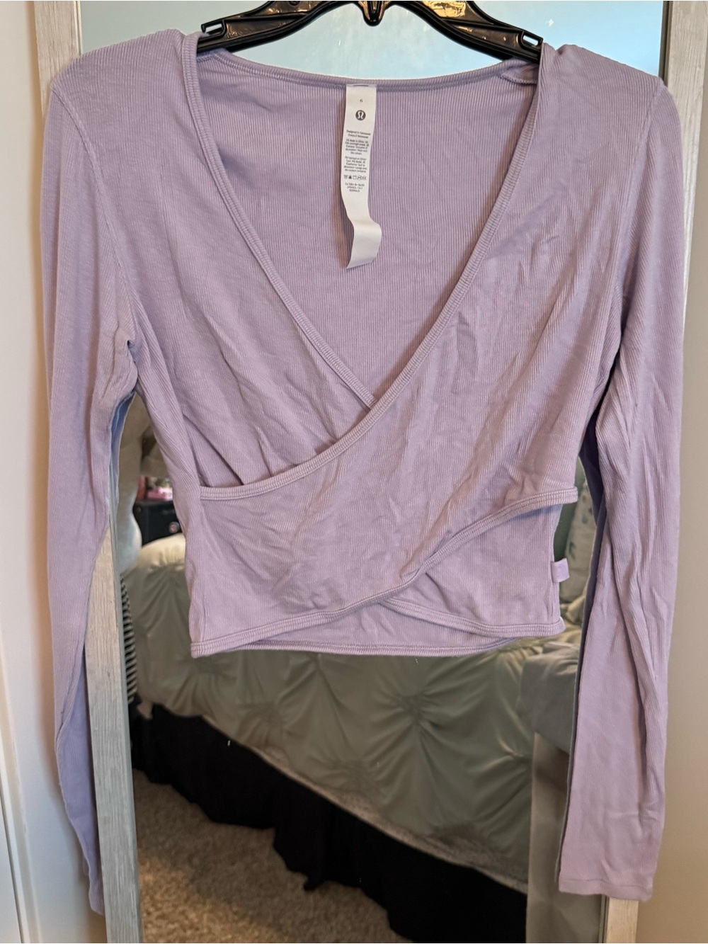 Lululemon Lilac Wrap Crop Top